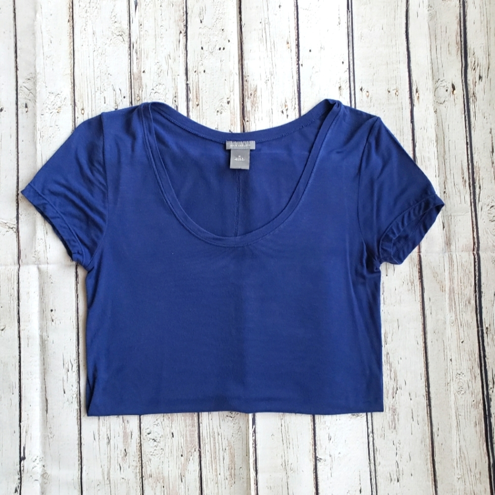 🌺 4/$20 Ann Taylor blue scoop neck tunic top size medium